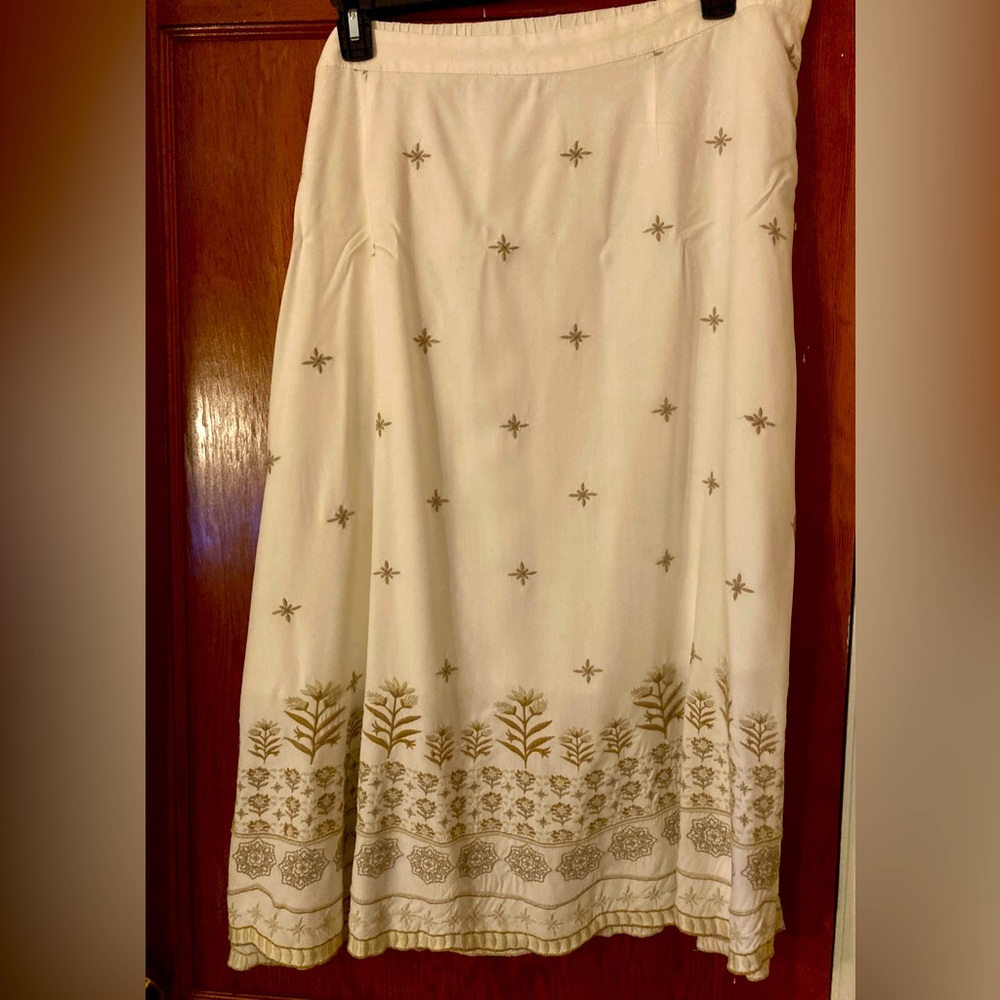 Coldwater Creek 2X Embroidered skirt